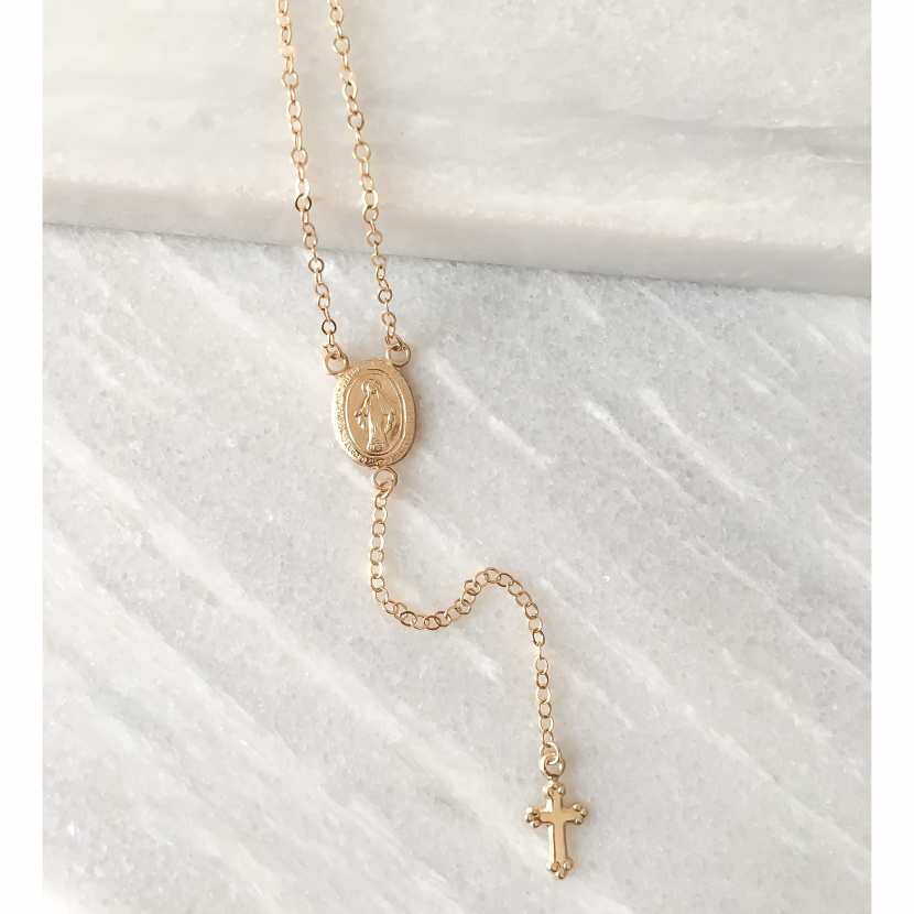 Pendentif Médaille Madone De Lourdes En Or Jaune 18K - Marque Fichera Preziosi - Neuf