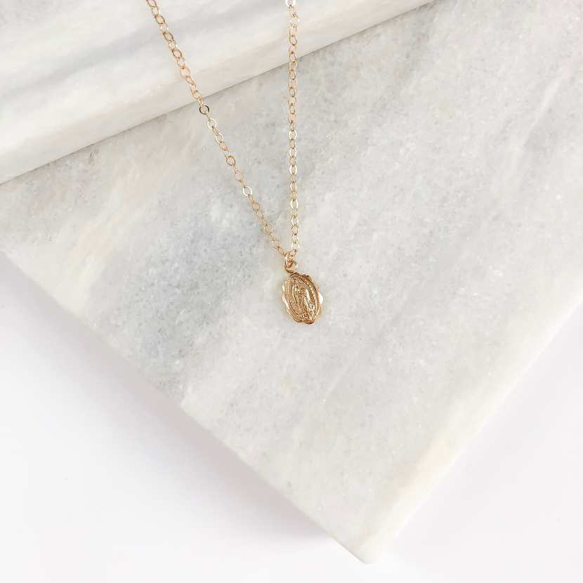 Collier Ras Du Cou Argent 925 Et Pendentif Madone Rectangulaire, Neuf Sans Boîte